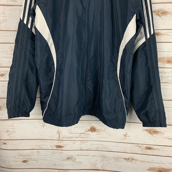 Adidas Hooded Jacket Black Zip Front Sz XL - Picture 4 of 9